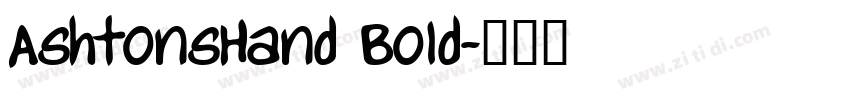 AshtonsHand Bold字体转换